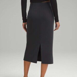 Lululemon Softstreme High-Rise Midi Skirt Black NWOT Size 14